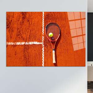 Impresión en Lienzo Inspiradora de Tenis: Obra de Arte Vibrante para Atletas, ARTE EN VIDRIO TEMPLADO - Product Image 1