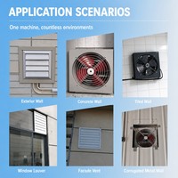 Ventilateur axial mural carré XBDZ en FRP, ventilateur antidéflagrant 220V 380V pour la ventilation industrielle