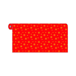 Red 1.20x7m Estrellas <b>Gold</b> Print <b>Tablecloth</b> Roll Novotex TNT B2B - Product Image 2