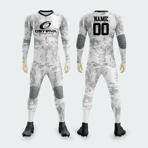 Nouveau design, maillot de gardien de but rembourré à manches longues pour adultes, entraînement de football, avec pantalon rembourré, uniformes de gardien de but pour hommes - Product Image 2