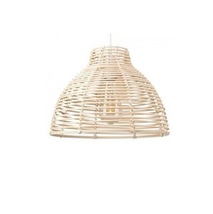 Lámpara Colgante Estilo Rústico de Bambú Natural, Lámparas Colgantes de Mimbre Tejidas a Mano, Pantallas de Mimbre con Marco de Hierro - Product Image 3