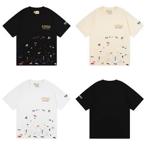 Wholesale New Design <b>American</b> Summer Men's <b>Clothing</b> Vintage Custom Casual Shirts for Men Letter Print Graphic t Shirt - Product Image 3