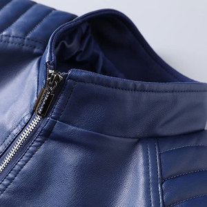 Veste en cuir pour homme tendance Streetwear Coupe classique Veste en cuir confortable - Product Image 4