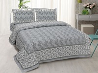 Parure de lit en coton 100% imprimé, design tendance, avec taie d'oreiller, 200TC, 90x108 pouces, sans azo, vente chaude