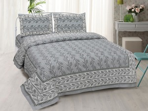 Bộ Ga Trải Giường 100% Cotton In Họa Tiết Thiết Kế Bán Chạy Kèm Vỏ Gối 200TC 90X108 Inch Azo Miễn Phí - Product Image 4