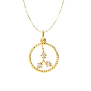 Élégant pendentif Cancer céleste en argent sterling 925 bijoux fins avec placage de rhodium charme du zodiaque émotionnellement frappant - Product Image 1