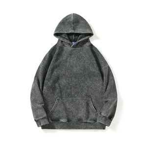 Sudadera con capucha lavada con ácido para hombre Sudadera de moda súper suave de gran tamaño y peso pesado para hombre Sudadera CON CAPUCHA DE STYLO - Product Image 1