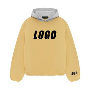 Venta al por mayor 2025 Plain Men's Premium Heavy 100% Cotton Pullover Hoodies New Design Basics Impreso Logo para el invierno bordado - Product Image 6