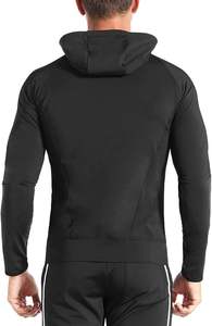 Chaqueta Cortavientos Informal para Hombre, Ligera, para Correr, con Bolsillos Laterales, Reversible, Transpirable, con Capucha, Sudadera Deportiva para Gimnasio - Product Image 4