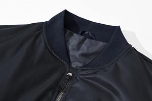 Blouson aviateur automne-hiver décontracté pour hommes, coupe-vent chaud avec fermeture éclair complète, impression en toile fine rembourrée, manteaux doublés - Product Image 3