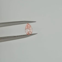 Diamante de Laboratorio de Lujo con Corte de Pera, Color Rosa Claro, para Joyería Femenina