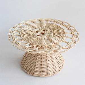 Présentoir à gâteaux en rotin à prix compétitif pour pâtisserie et dessert Présentoir de table pour gâteaux et aliments pour buffet de fête - Product Image 4