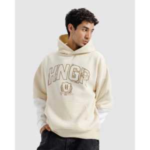 Sweat à capuche HNGR avec broderie 3D sur les manches, 100% coton French Terry 400gsm, motif uni, sérigraphie et impression sur écran - Product Image 5