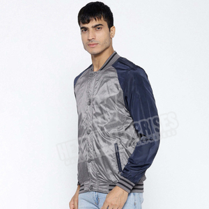 Veste universitaire personnalisée en satin uni pour bébés garçons enfants dames veste de baseball vintage pour filles femmes - Product Image 4