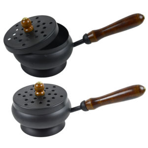 Brûleur d'encens ironique avec porte-encens de conception de poignée de main finition peinte en noir Design décoratif en forme de décor intérieur - Product Image 6