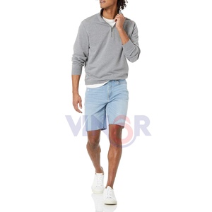 Media cremallera gota hombro sudadera hombres polar pulóver algodón sudaderas suministro directo de fábrica nuevo diseño pulóver sudadera - Product Image 3