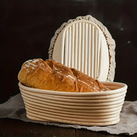 BAKEST Panier de Fermentation en Rotin Naturel Fait Main pour Pains et Pâtes, Réutilisable, Non Compatible Lave-Vaisselle