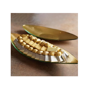 ถาดชาพร้อมขนาดพิเศษถาดเสิร์ฟอาหารดีไซน์หรูหราถาดช็อคโกแลตทำจากทองเหลือง - Product Image 5