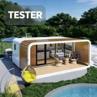 Maison préfabriquée modulaire portable extensible de 20 pieds ou 40 pieds, cabane de glamping moderne de luxe