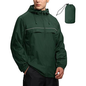 Vestes coupe-vent pour hommes, personnalisables, rétro, vintage, à fermeture éclair intégrale, avec blocs de couleur, OEM - Product Image 1