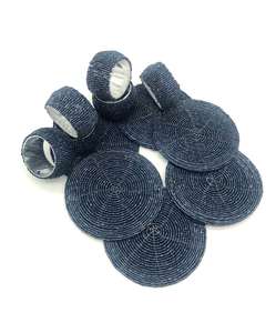 Ronds de serviette, ronds de serviette en rotin, ronds de serviette en osier, décor de table - Product Image 4