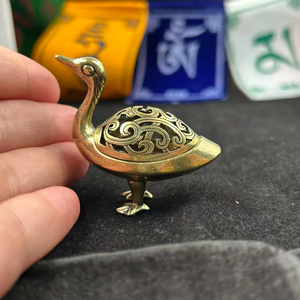 เตาเผากำยานทองเหลืองรูปเป็ดสำหรับใช้กับบัคฮูร์ทางศาสนา ดีไซน์และขนาดปรับแต่งได้ 100% จากธรรมชาติ - Product Image 5