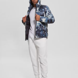 Chaqueta de invierno para hombre con estampado personalizado de alta calidad 2025, abrigos acolchados, cortavientos con cremallera, ropa de burbujas, logotipo acolchado fabricado - Product Image 5