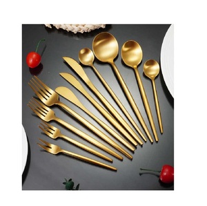 ชุดช้อนส้อมสเตนเลสเกรดอาหารสำหรับร้านอาหารโรงแรมชุดช้อนส้อมสีดำด้าน - Product Image 5