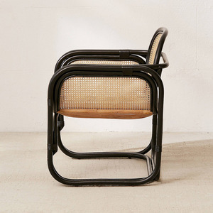 Modern <b>Rattan</b> Living Room <b>Chairs</b> Sustainable Eco-friendly Contemporary Home Furniture Black <b>Chair</b> - Product Image 3