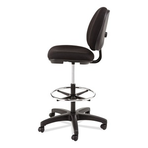 Alera ALEIN4611 Taburete giratorio para trabajo de la serie Interval, 100% acrílico, muebles de oficina negros - Product Image 3