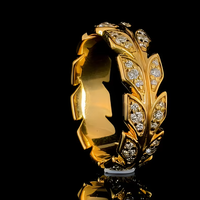 Vala Brothers Anneau segmenté torsadé à charnière en or massif 18K pour femme, style ethnique, piercing clicker pour hélix et daith, avec diamant de laboratoire