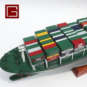 Gia Nhien Fabricant Approuvé Conception Personnalisée quantité minimale de commande Bas Navires Commerciaux Evergreen MODÈLE DE BATEAU EN BOIS _ ARTISANAT EN BOIS - Product Image 1