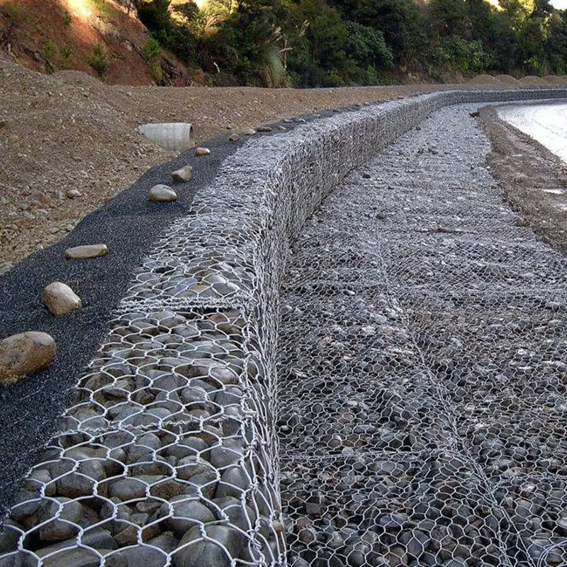 Keranjang Gabion 8X10CM kotak Gabions jaring gabion heksagonal kawat jala