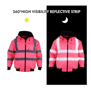 Chaqueta Cortavientos de Seguridad Reflectante Impermeable de Alta Calidad para Hombre, Diseño Personalizado de Lona con Múltiples Bolsillos para Invierno - Product Image 6
