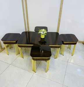 Table basse en métal convertible de style simple et moderne pour l'atelier de bureau à domicile ou les meubles de salon à usage de bar à domicile - Product Image 5