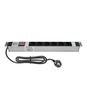 19 inch 6 cách 1U Đức ổ cắm trên Off thắp sáng chuyển đổi PDU Rack mount Đơn vị phân phối điện 16A 250V AC Schuko din49441 - Product Image 3