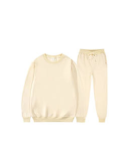 Ropa de gimnasio personalizada Unisex, conjunto de trajes para correr, ropa de entrenamiento de dos piezas, chándal de Color sólido liso en blanco para hombres, precio barato de invierno - Product Image 3