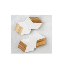 Sous-verre en bois de marbre sous-verre en gros personnaliser logo nouveau élégant prix de gros fait à la main meilleur produit forme carrée la plus vendue - Product Image 5