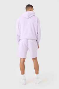 ชุดวอร์มผ้าคอตตอนเนื้อหนามีฮู้ดและกางเกงขาสั้นผ้าคอตตอนพิมพ์ลายออกแบบโลโก้ได้ตามต้องการ - Product Image 2