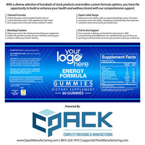 New Stock Energy Formula <b>Gummy</b> Candy Dietary Supplement with <b>Vitamin</b> C <b>for</b> <b>Adults</b> Made in USA - Product Image 4