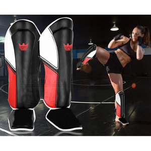 Servicio OEM: Protectores de Espinilla de Cuero para Entrenamiento de MMA, Ligeros, Transpirables, Cómodos, Ajustables, con Logotipo Personalizado - Product Image 2