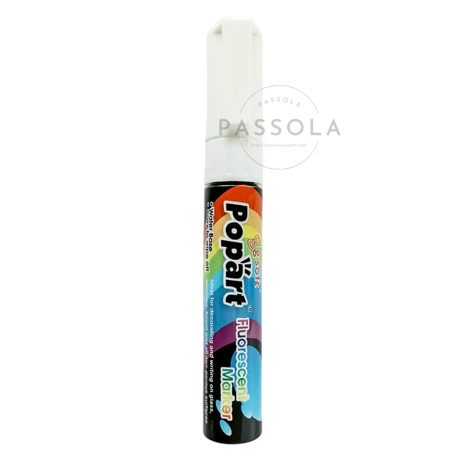 Penna fluorescente a gesso liquido cancellabile a base d'acqua con pennino piatto parallelo da 8mm 50 colori