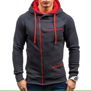 เสื้อฮู้ดผู้ชายสไตล์ใหม่มีซิปลายต่อต้านริ้วรอยมีขนาด XS - Product Image 5