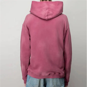 Sweat à capuche thermique en molleton de coton/polyester pour homme, coupe classique, couleur unie, streetwear de haute qualité, respirant, 340g, logo personnalisé - Product Image 2