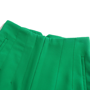 Pantalon droit d'hiver pour femme, décontracté, tissé, devant plat, respirant, taille élastique, ample, nouveau design, polyester/coton - Product Image 3