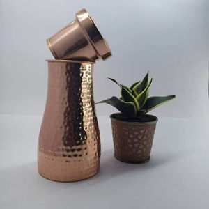 Jarra de agua de cobre puro de alta calidad para dormitorio Botella de agua de cobre puro indio - Product Image 1