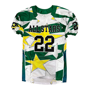 Camiseta de Fútbol Americano Unisex de Talla Grande, Transpirable, Sublimada con Diseño Personalizado, 100% Poliéster de Alta Calidad - Product Image 3