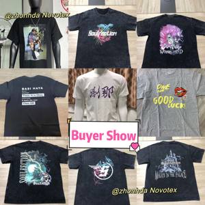 Venta al por mayor de camisetas de gran tamaño de encargo de los hombres de promoción Lisa bordada camiseta serigrafía 100% tela de lona de algodón - Product Image 2
