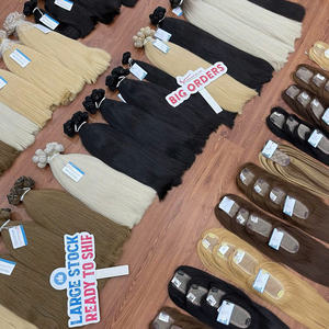 Produit le plus vendu : extensions de cheveux tissées couleur naturelle, textures lisses, haute qualité, prêtes à être expédiées, cheveux humains vietnamiens. - Product Image 1