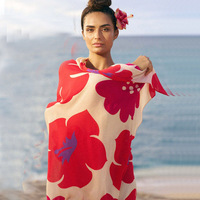 Sarong de plage hawaïen personnalisé pour femmes adultes, adapté à la maternité, à carreaux géométriques, en soie, vêtements de bain, vêtements de sport, paréos